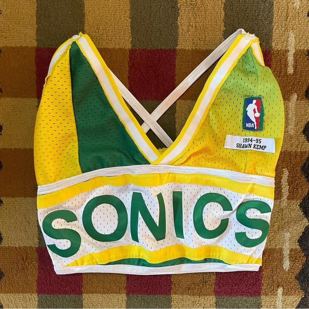 Vintage Handmade NBA Sonics Jersey‎ Tank/crop top